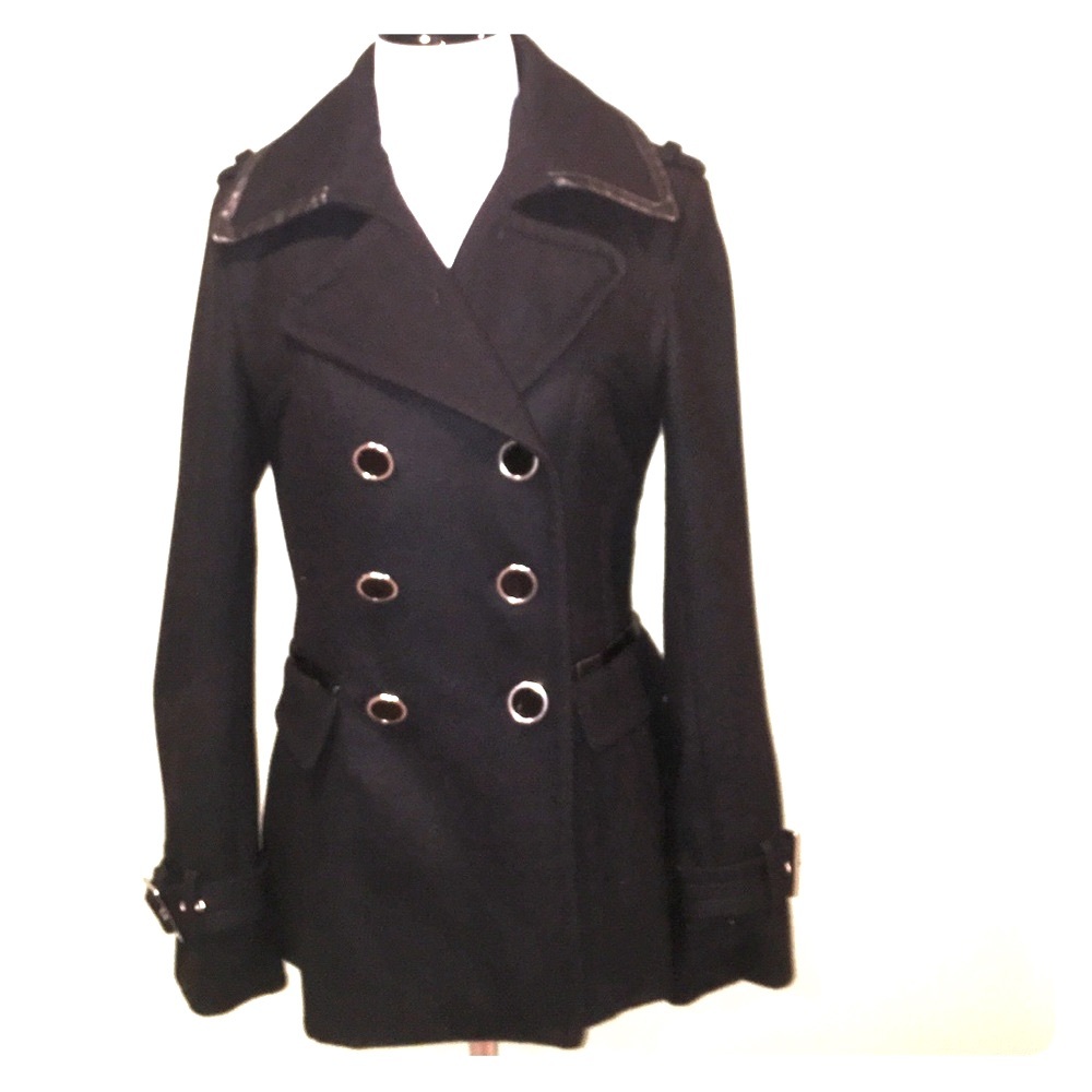 Express Wool Black Peacoat Size Small
